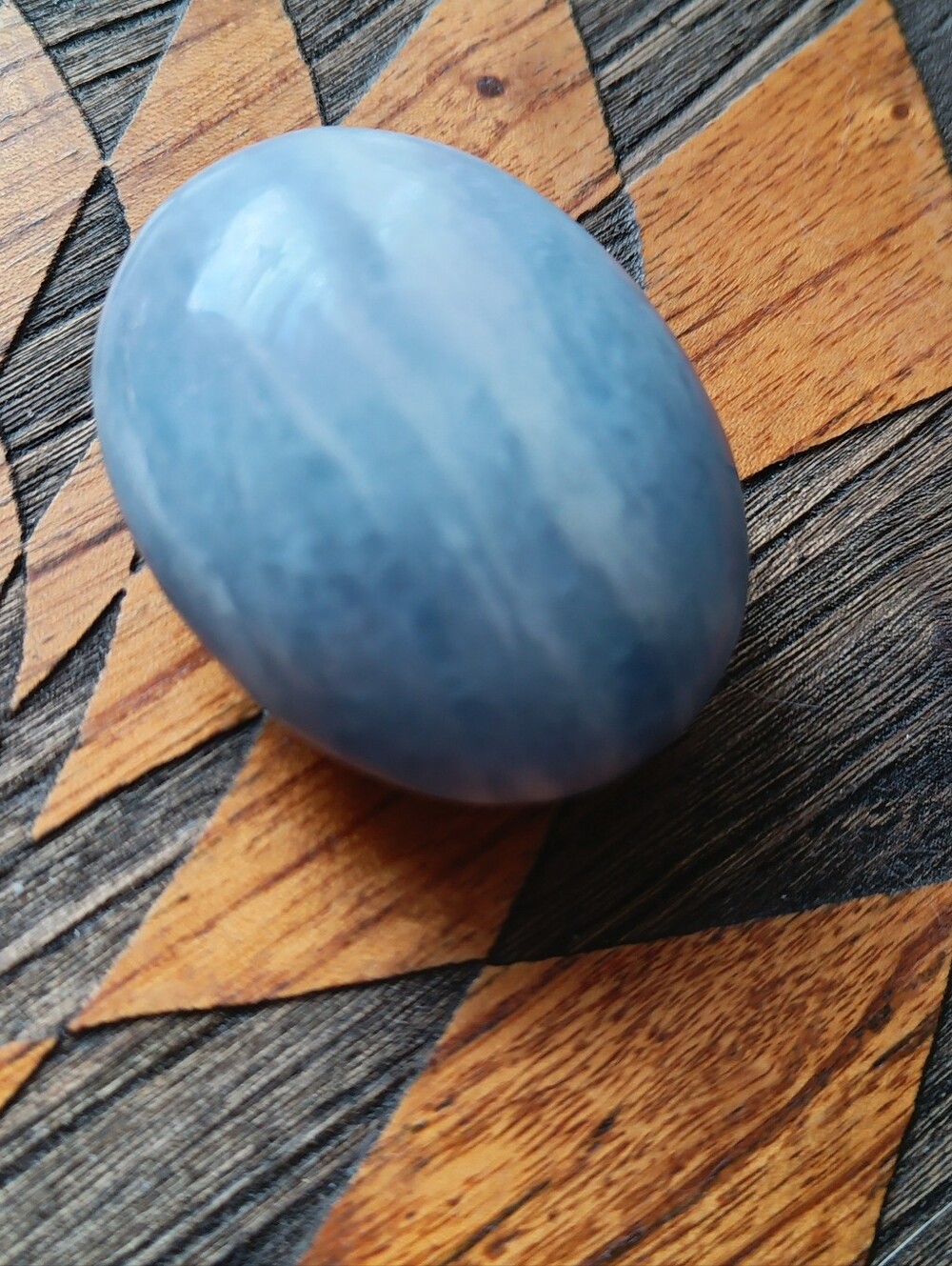 Blue Calcite Crystal Palm Stone